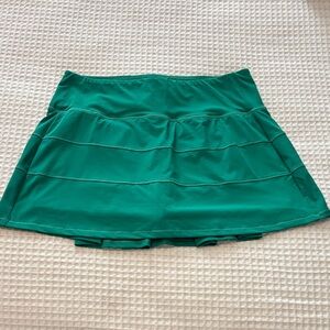 Green Athletic Skort with Pleats